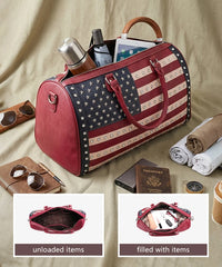 Montana West Studded American Flag Duffle Bag