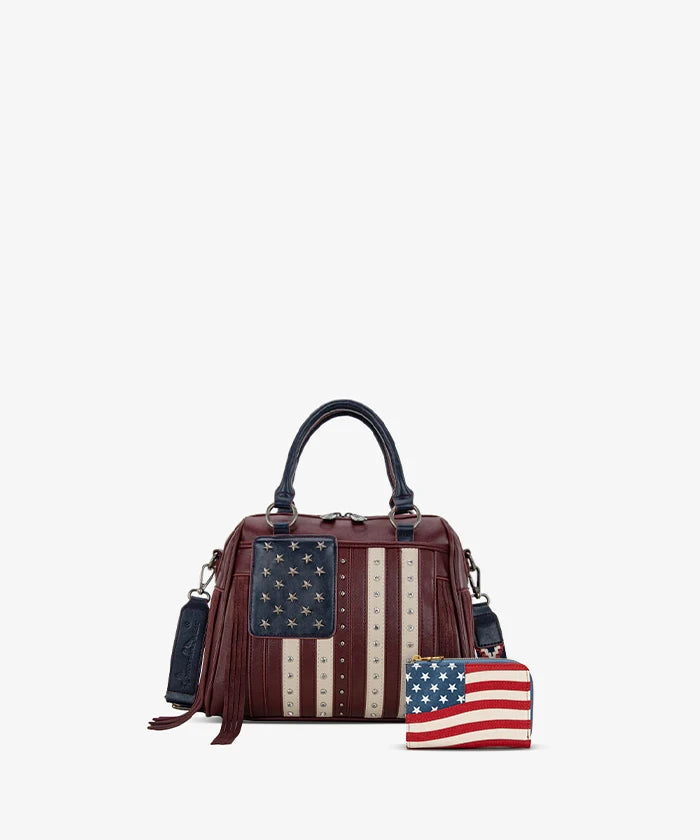 Montana West Liberty Doctor 3-Way Bag – Limited Edition Patriotic Fringe Handbag