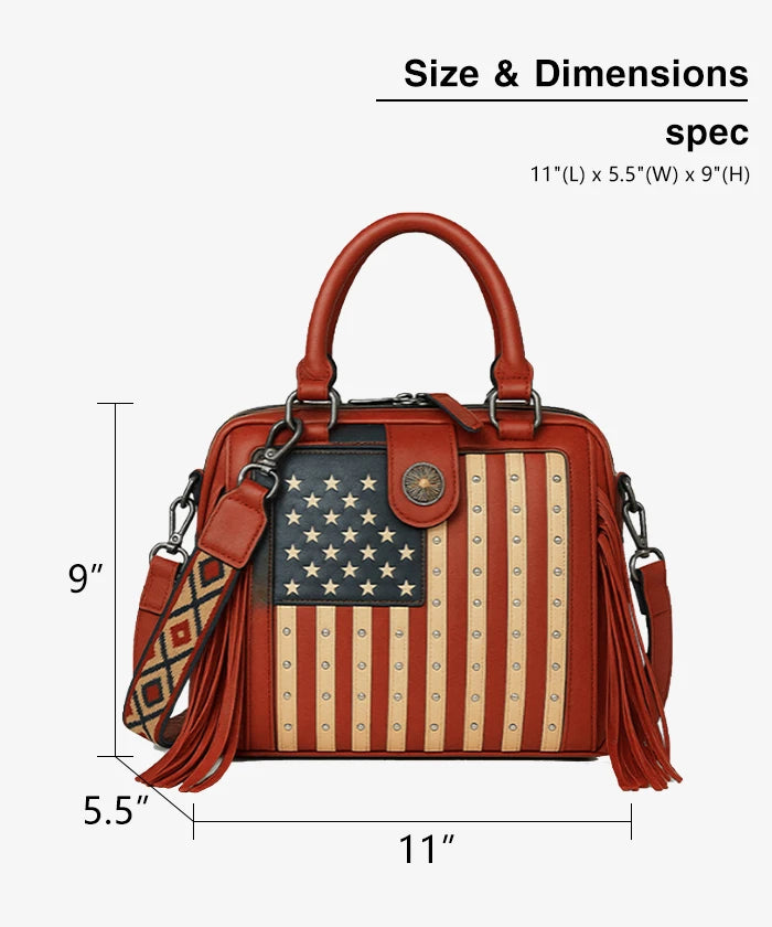 american leather liberty backpack Montana West Liberty Doctor 3-Way Bag – Limited Edition Patriotic Frin – Montana West World