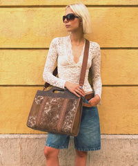 Wrangler Floral Tooled Tote Bag