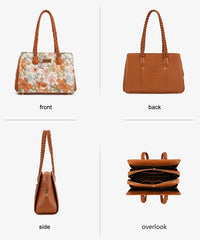 Wrangler Floral Print Braided Satchel Tote Bag