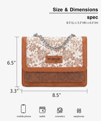 Wrangler Vintage Petal Floral Chain Shoulder Bag
