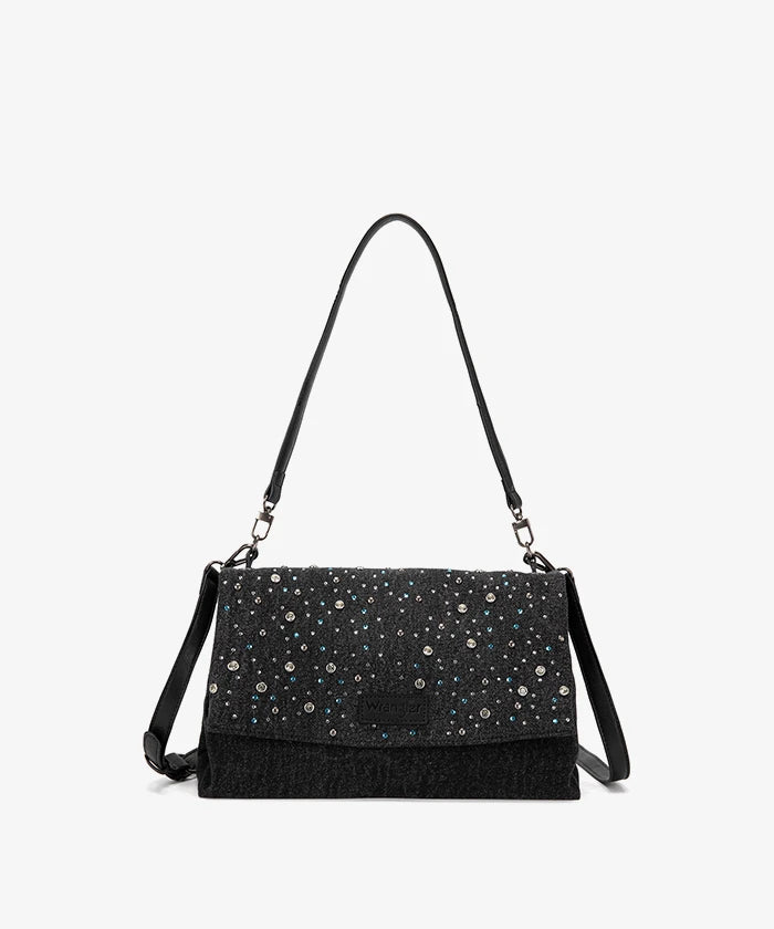 Wrangler Denim Rhinestone Shoulder Bag