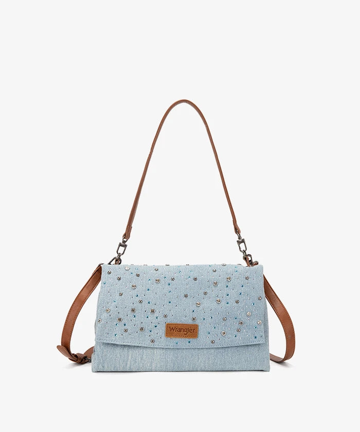 Wrangler Denim Rhinestone Shoulder Bag