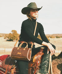 Wrangler Western Tooled Leather Handbag