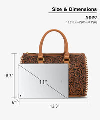 Wrangler Western Tooled Leather Handbag