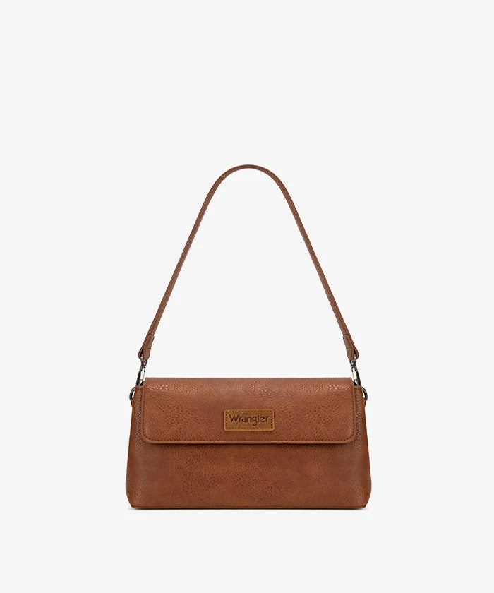 Wrangler Retro Flap Shoulder Bag in Brown