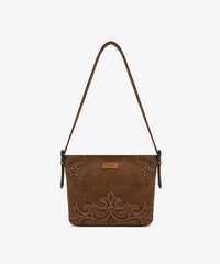  Wrangler Western Floral Scrollwork Shoulder Bag in Brown