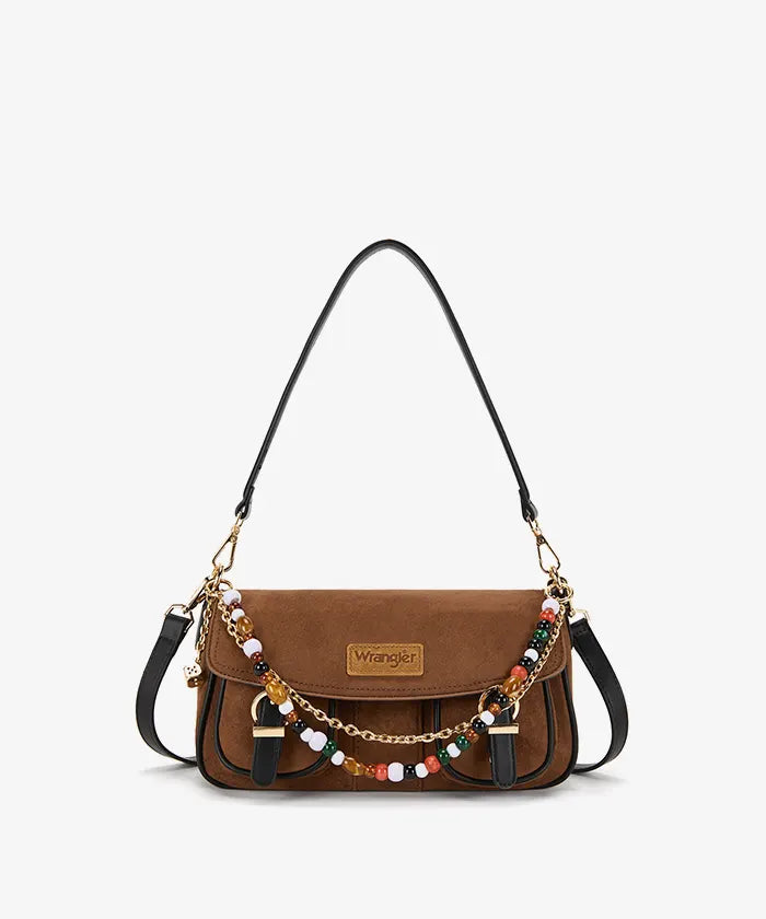 Wrangler Western Two-Pocket Baguette Bag in BR