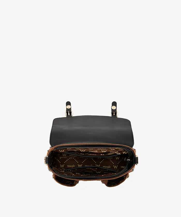Wrangler Western Two-Pocket Baguette Bag in BR