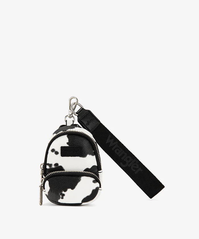 Wrangler mini backpack purse in COW-BK