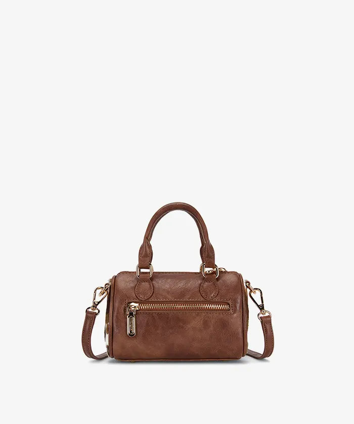 Wrangler Cowhide-Style Satchel Bag in BR