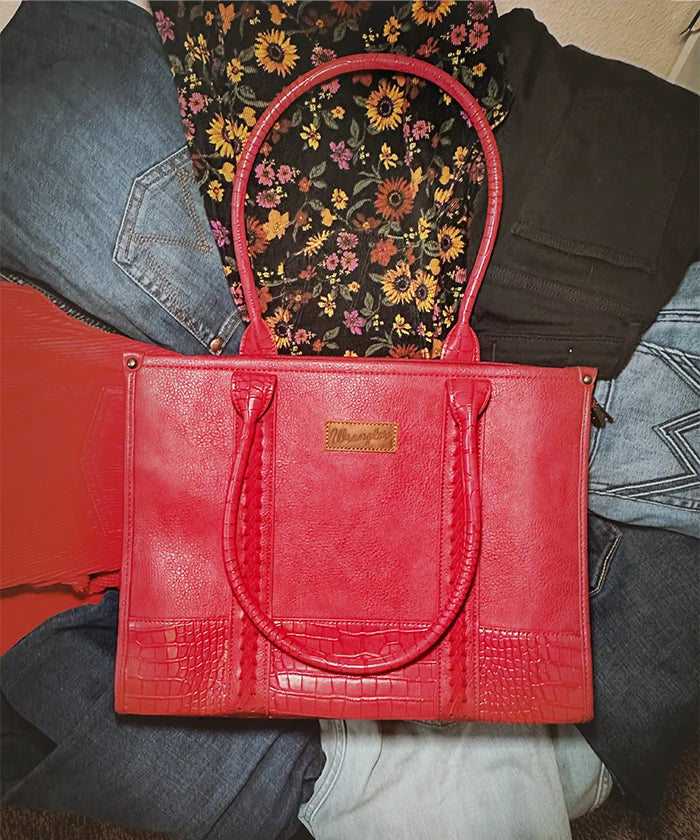 Wrangler Cow Print Wide Tote Bag