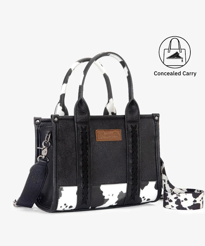 Wrangler Cow Print Crossbody Tote Bag