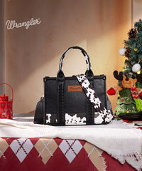 Wrangler Cow Print Crossbody Tote Bag