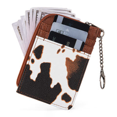 Wrangler Cow Print Mini Zip Card Case - Montana West World