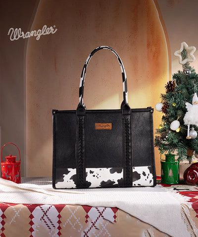 Wrangler Cow Print Wide Tote Bag