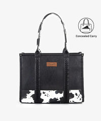 Wrangler Cow Print Crossbody Tote Bag
