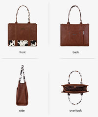 Wrangler Wide Cow Print Tote Bag