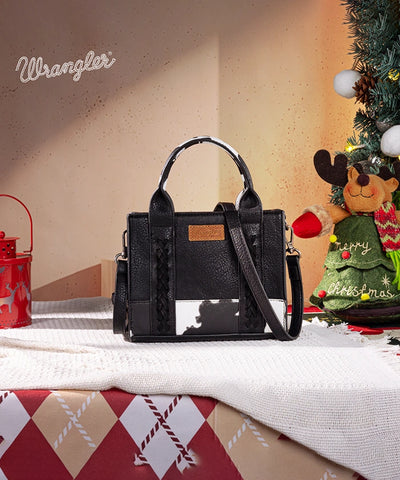 Wrangler Cow Print Accents Mini Tote Bag