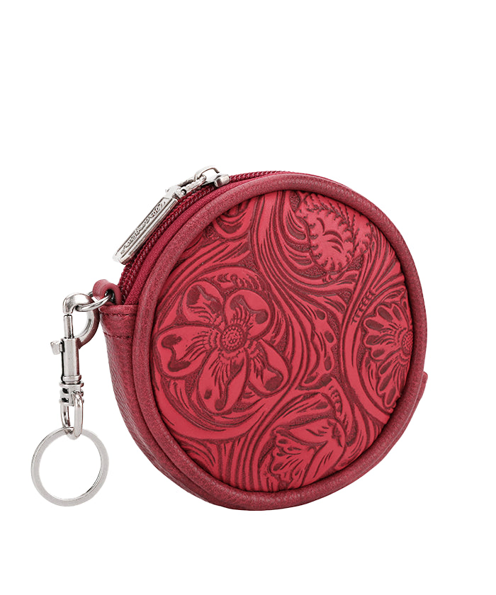 Wrangler_Floral_Tooled_Circular_Coin_Pouch_Red