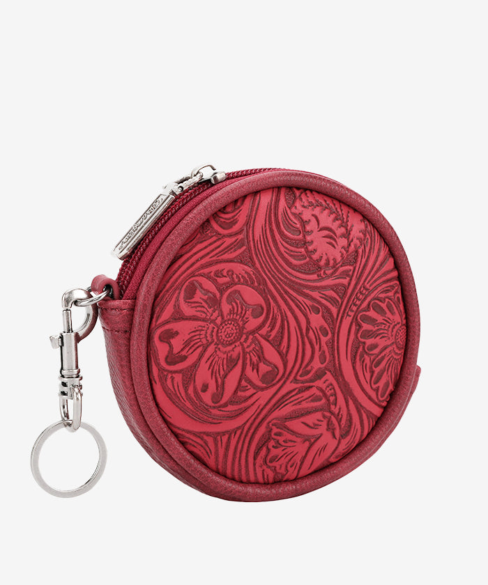 Wrangler_Floral_Tooled_Circular_Coin_Pouch_Red