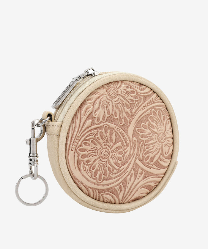 Wrangler_Floral_Tooled_Circular_Coin_Pouch_Tan