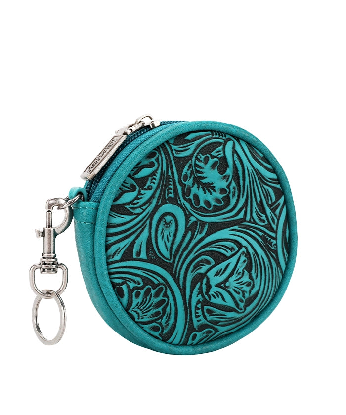 Wrangler_Floral_Tooled_Circular_Coin_Pouch_Turquoise