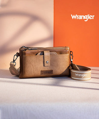 Wrangler Dual Zipper Crossbody Bag