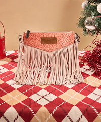 Wrangler Vintage Floral Western Fringe Crossbody Bag