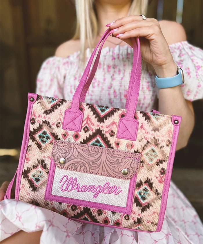 Wrangler Aztec Concealed Carry Canvas Tote Bag Set