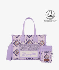 Wrangler Aztec Concealed Carry Canvas Tote Bag Collection