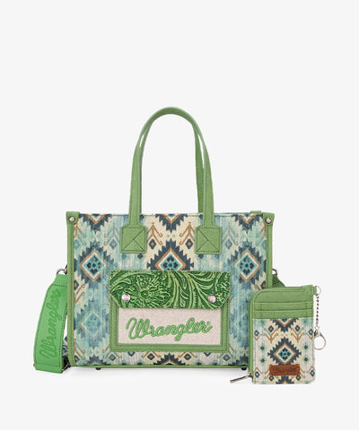 Wrangler_Aztec_Concealed_Carry_Canvas_Tote_Set_Green