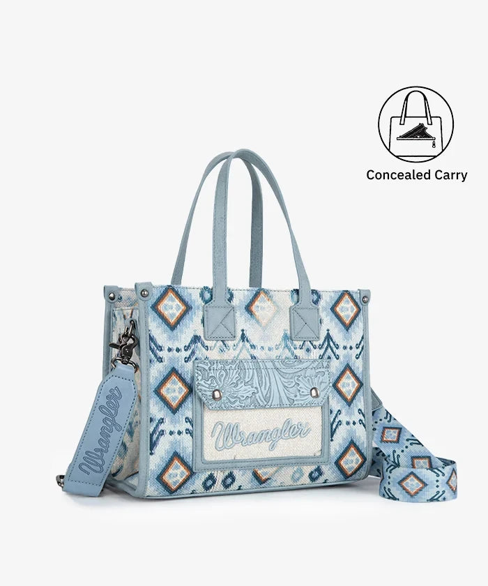 Wrangler Aztec Concealed Carry Canvas Tote Bag Collection