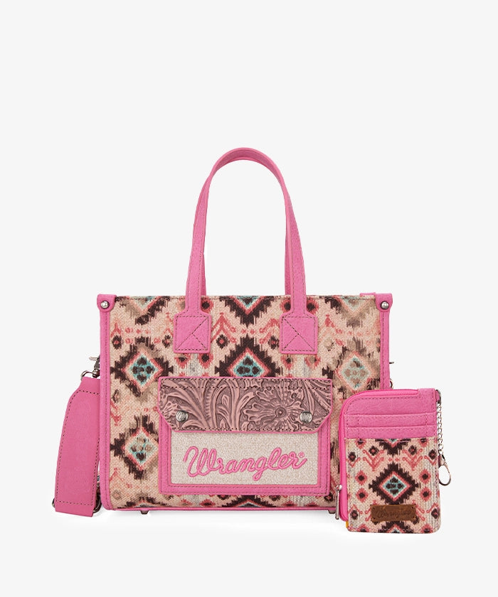 Wrangler_Aztec_Concealed_Carry_Canvas_Tote_Set_Pink