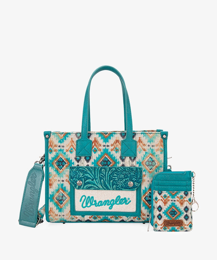 Wrangler_Aztec_Concealed_Carry_Canvas_Tote_Set_Turquoise