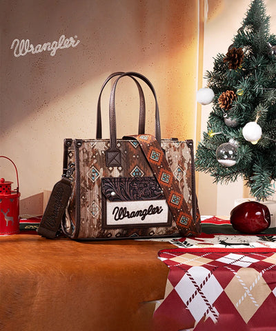 Wrangler Aztec Concealed Carry Canvas Tote Bag Set