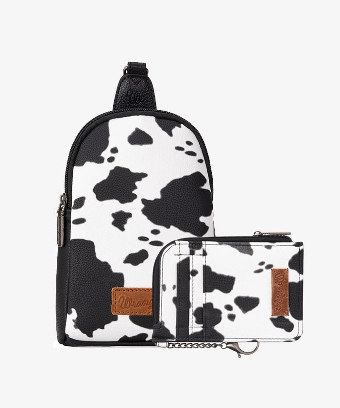 Wrangler Cow Print Bag Set - Montana West World