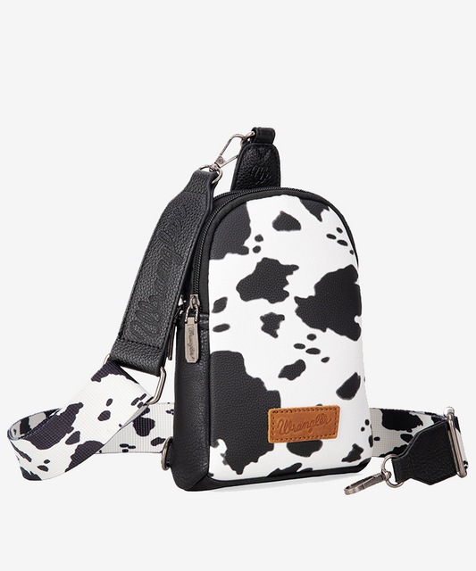 wrangler_cow_print_sling_bag