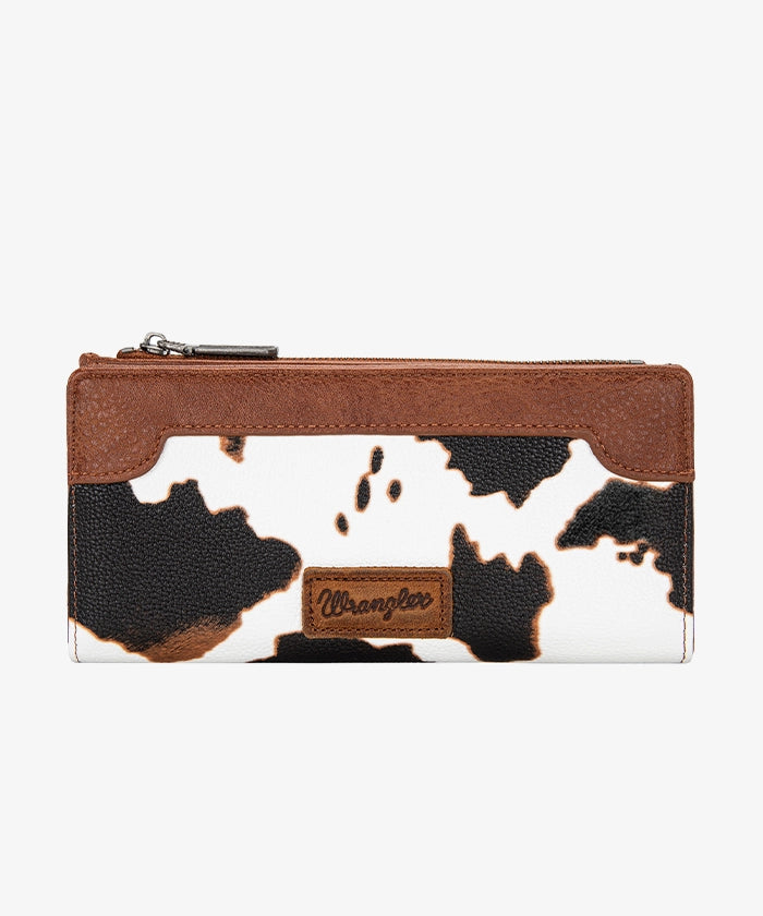 Wrangler Cow Print Zip Wallet - Montana West World