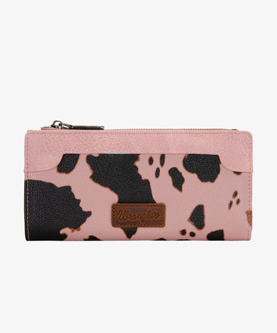 Wrangler Cow Print Zip Wallet - Montana West World