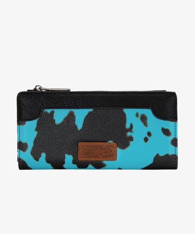 Wrangler Cow Print Zip Wallet - Montana West World