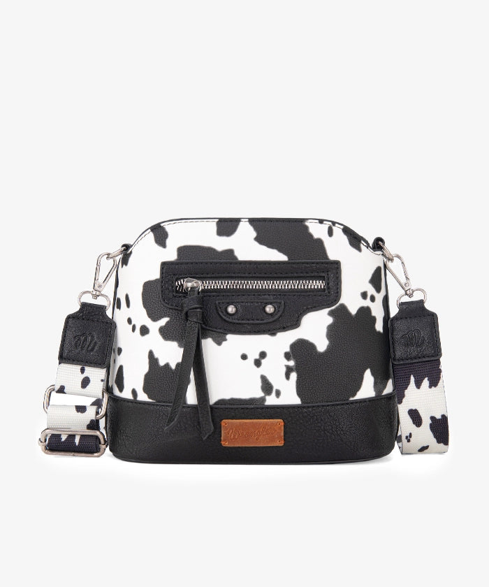 Wrangler Zippered Cow Print Crossbody Bag - Montana West World