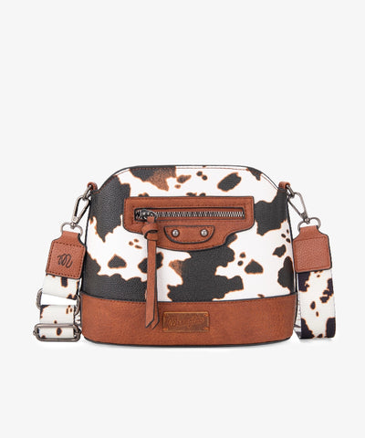 Wrangler Zippered Cow Print Crossbody Bag - Montana West World