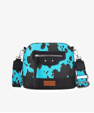 Wrangler Zippered Cow Print Crossbody Bag - Montana West World