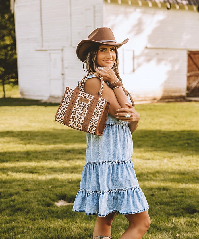 Wrangler Animal Print Concealed Carry Tote Bag-Country Glam Outfits