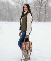 Wrangler Animal Print Concealed Carry Tote Bag