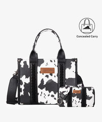 Wrangler Cow Print Concealed Crossbody Bag