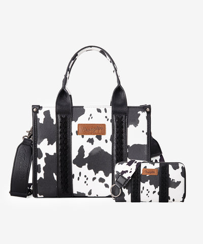 Wrangler Cow Print Concealed Crossbody Bag Set