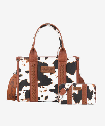 Wrangler Cow Print Concealed Crossbody Bag Set